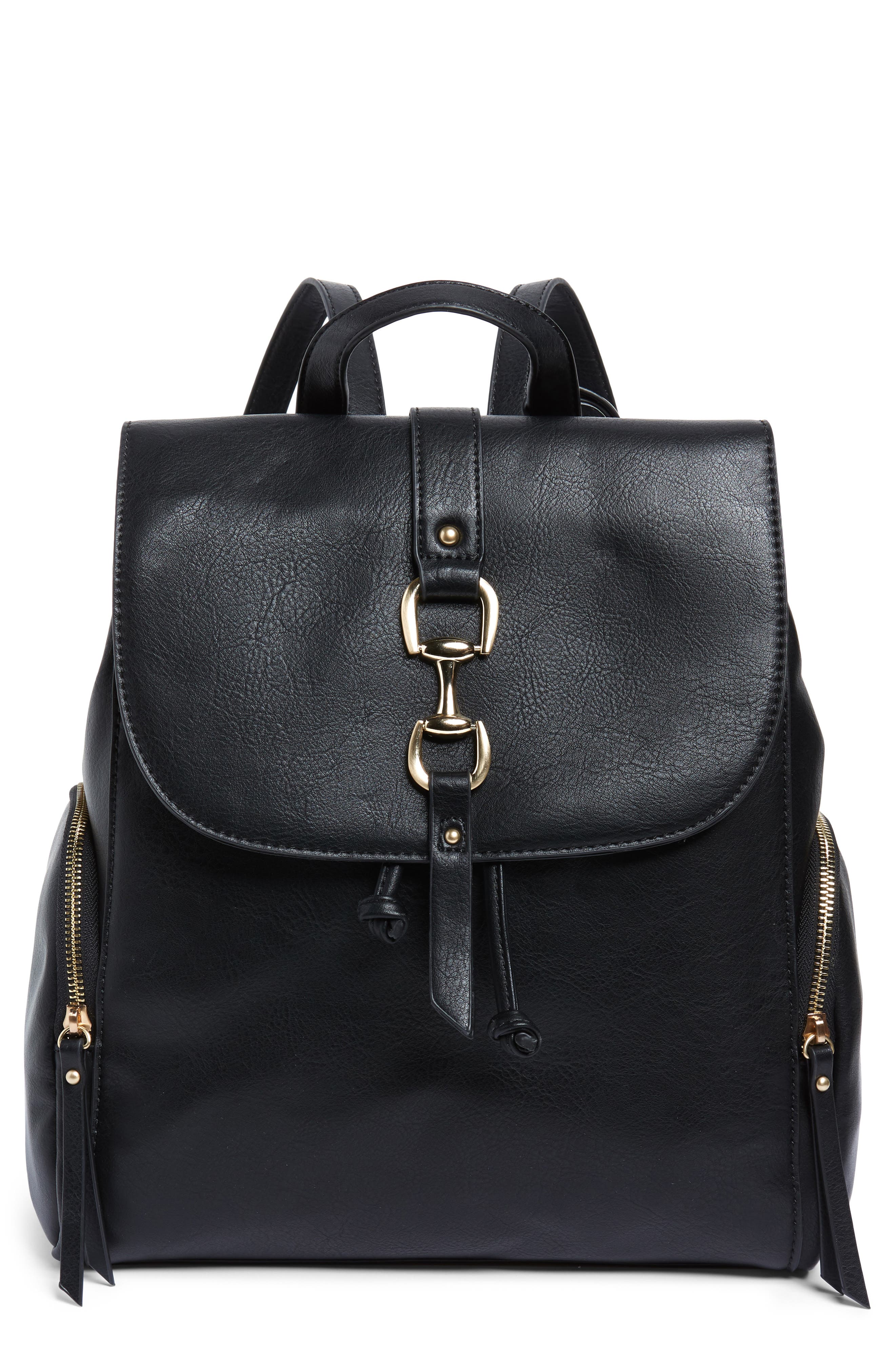 Sole Society Marah Faux Leather Backpack, Main, color, 