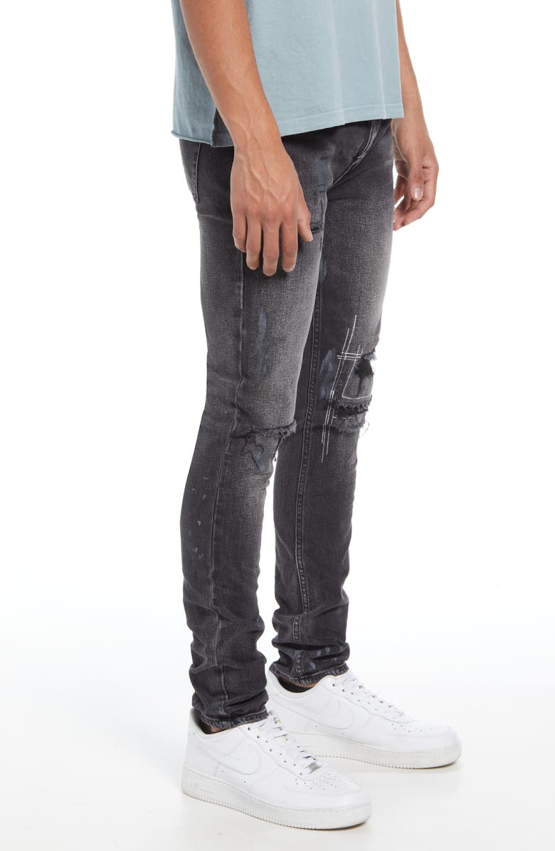 Ksubi Van Winkle Burnt Skinny Jeans, Alternate, color,