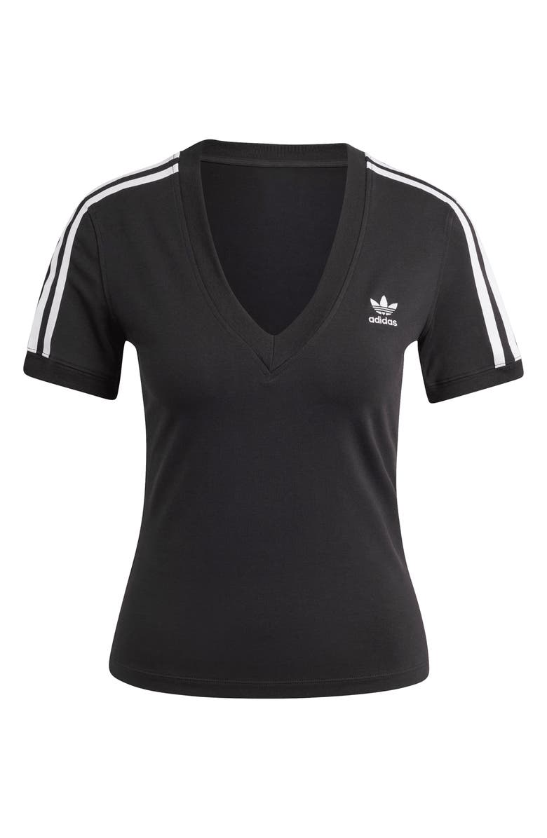 adidas Adicolor 3-Stripes V-Neck T-Shirt, Alternate, color, 