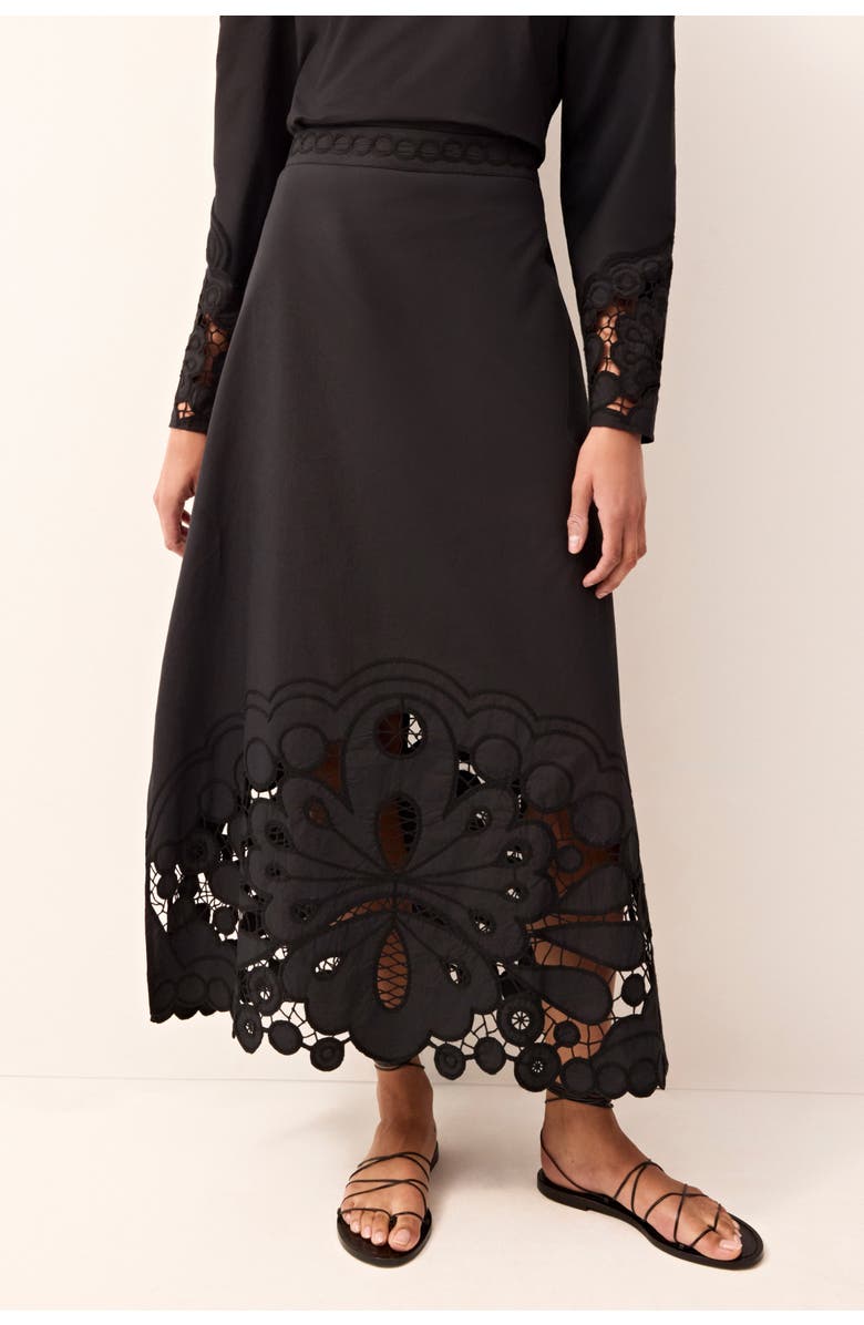 Marie Oliver Eugenia Skirt, Alternate, color, Noir