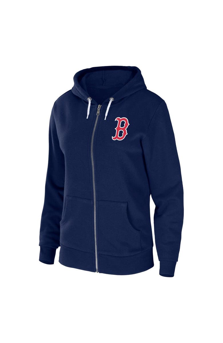 WEAR by Erin Andrews Women's WEAR by Erin Andrews Navy Boston Red Sox Sponge Fleece Full-Zip Hoodie, Alternate, color, Navy