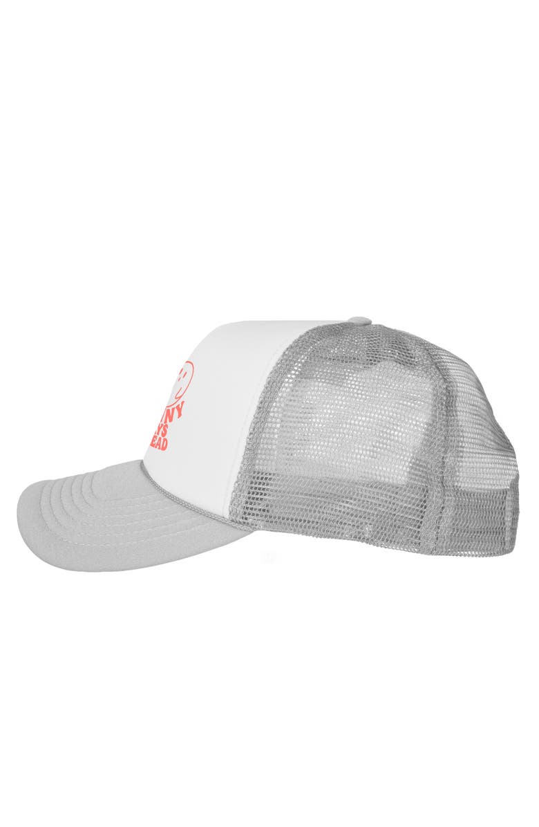 Dalix Sunny Days Snapback Trucker Hat, Alternate, color, Light Gray White