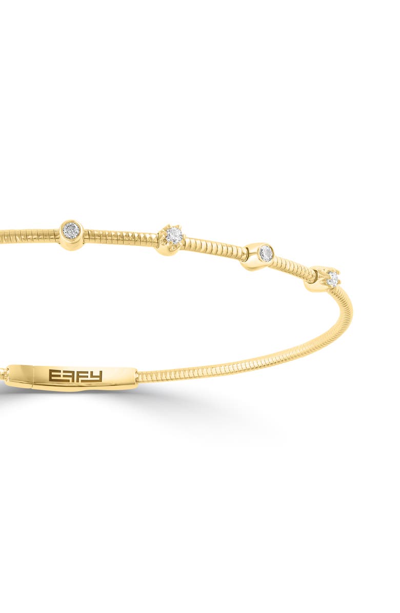 EFFY Diamond Station Bangle Bracelet, Alternate, color, Gold