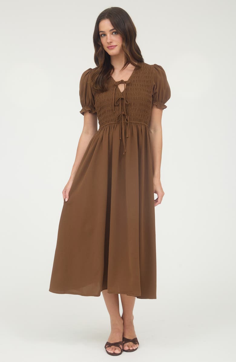 Puff Sleeve Maxi Dress