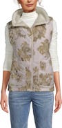Lands' End High Pile Fleece Reversible Mixed Media Vest
