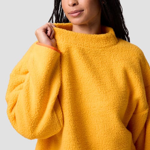 Backcountry Wander Pile-fleece Mock-neck Top In Yellow