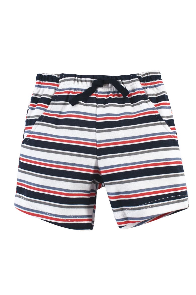 Little Gent's Soft Cotton Bodysuit, Shorts & Footwear 3Pk, Alternate, color, Jawsome