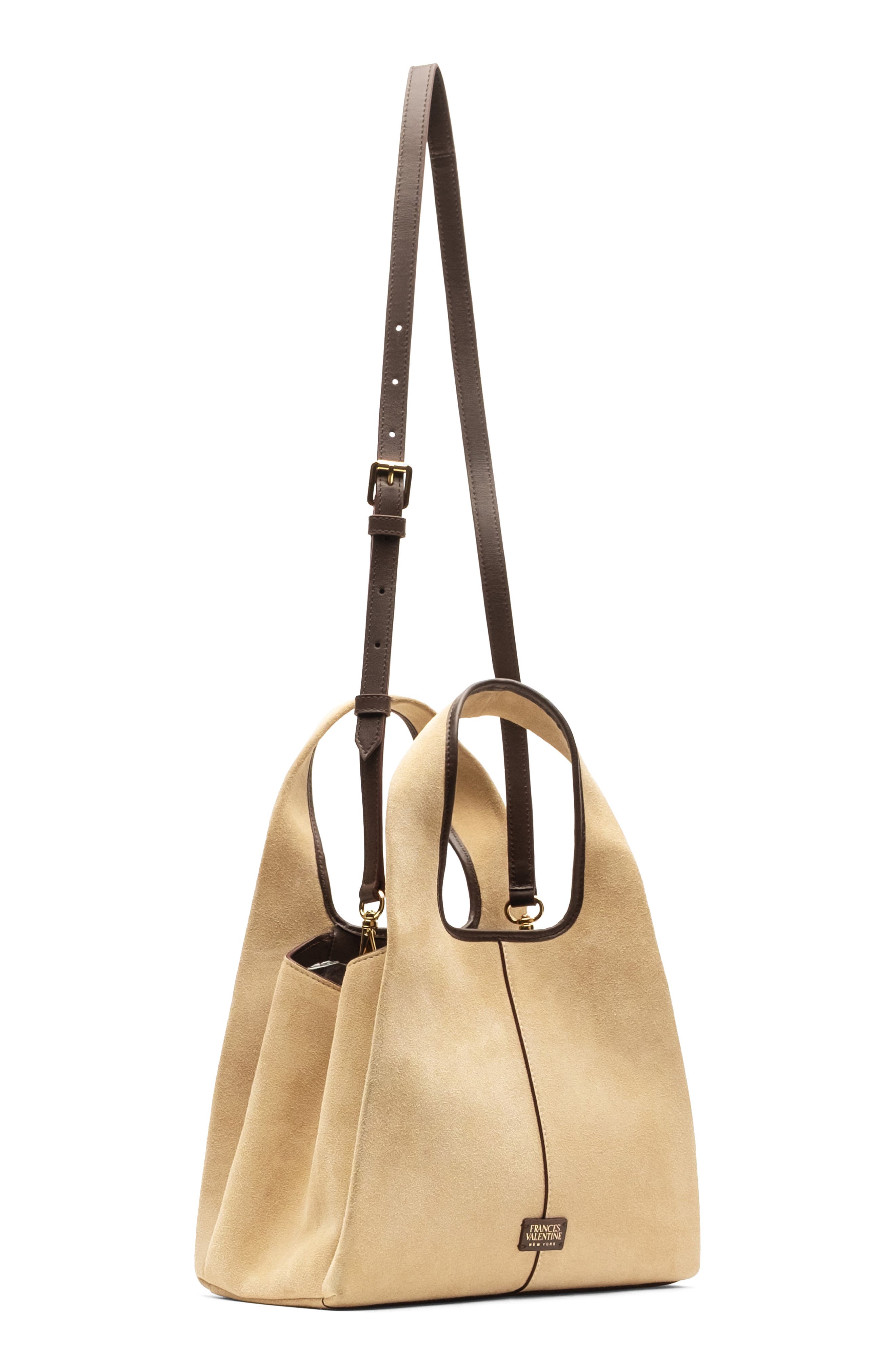 Frances Valentine Tootsie Suede Tote, Alternate, color, Sand