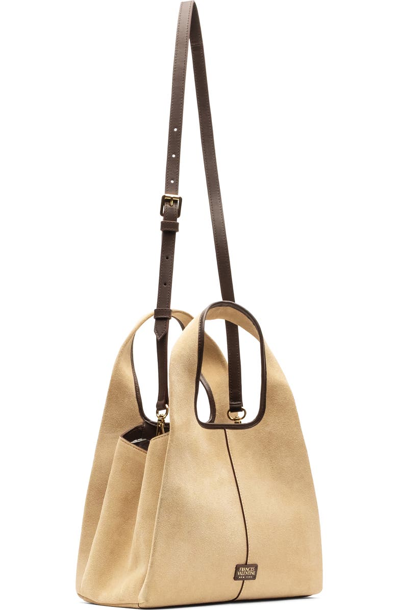Frances Valentine Tootsie Suede Tote, Alternate, color, Sand