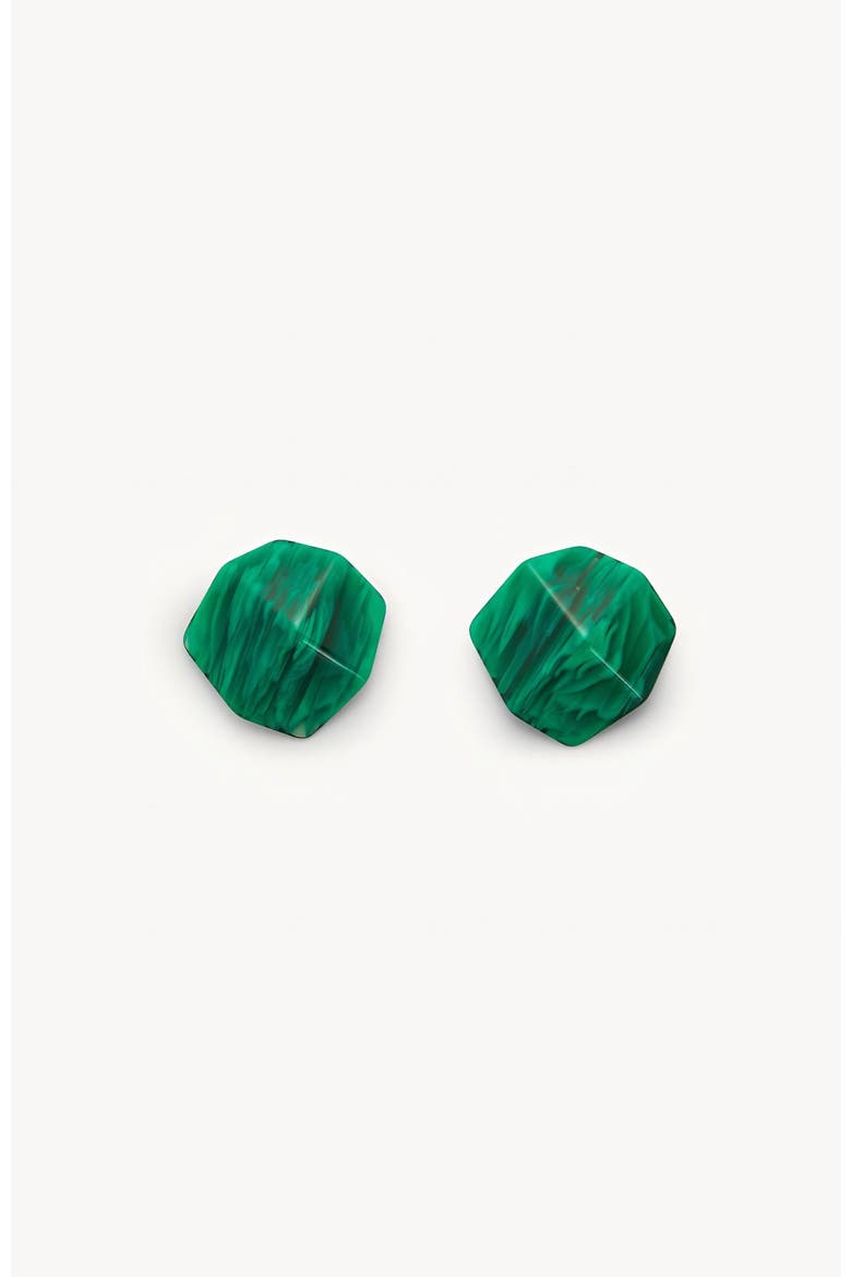 Sculpture Studs, Main, color, Malachite