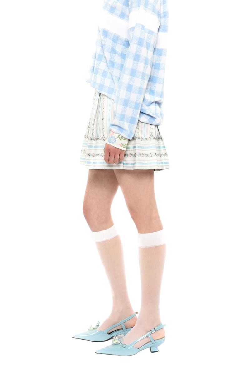Anna Sui Ribbon Roses Skirt, Alternate, color, White Multi