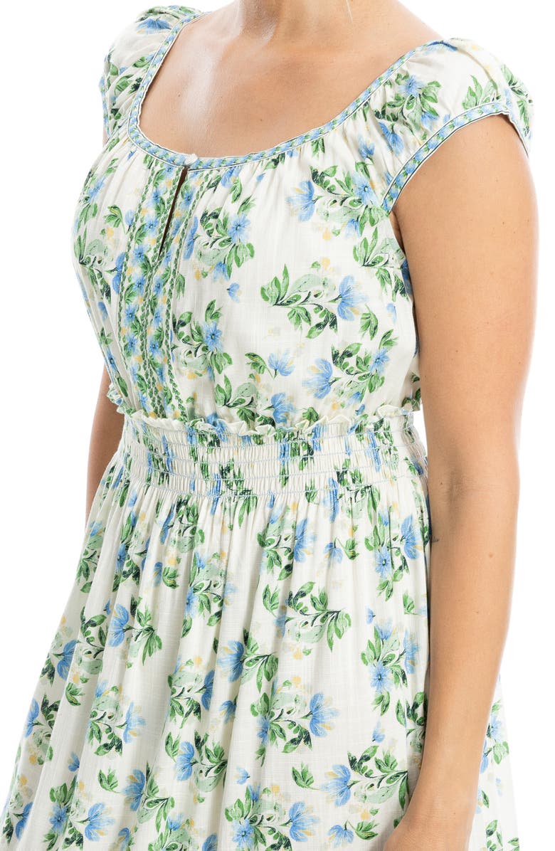 MAX STUDIO Floral Smocked Maxi Dress, Alternate, color,