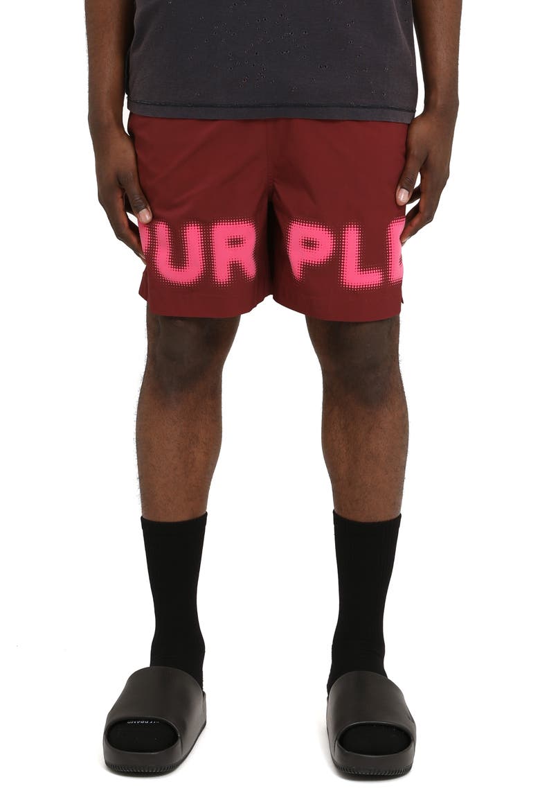 All Round Logo Shorts, Main, color, RED