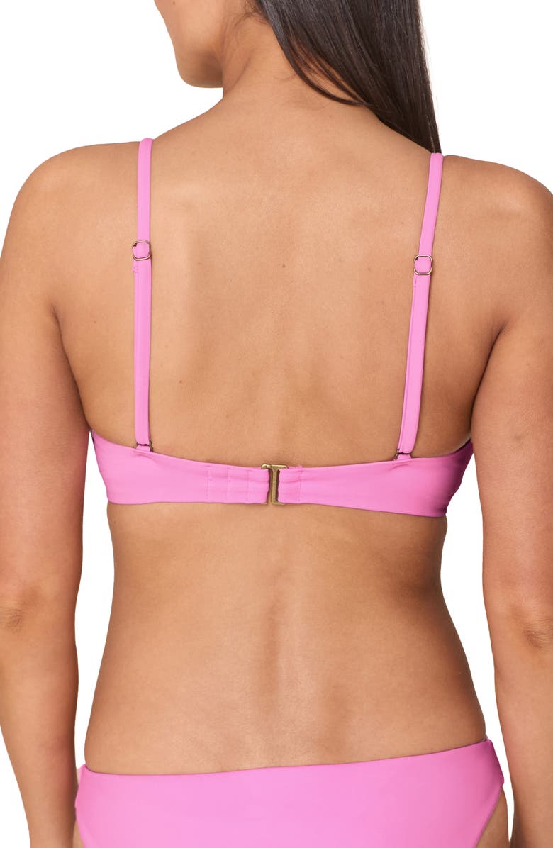 Andie The Essex Bikini Top, Alternate, color, Rosebloom