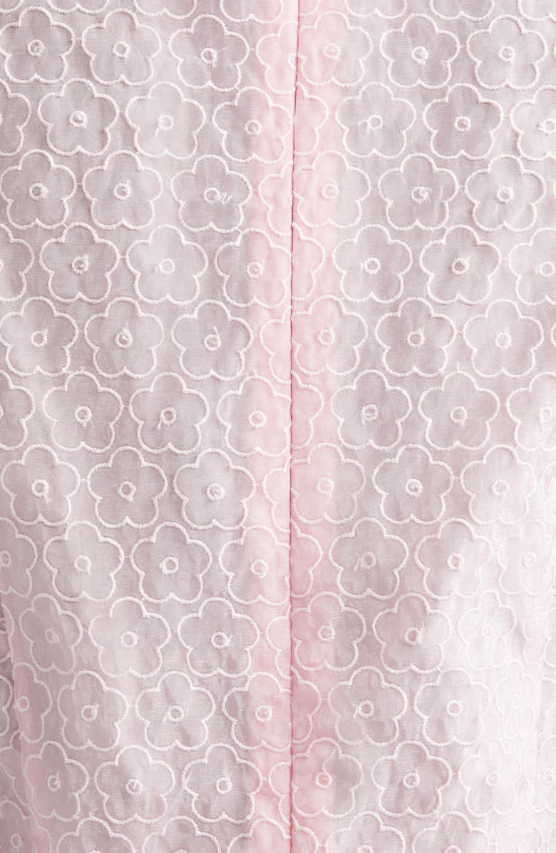 Cecilie Bahnsen Devin Windflower Embroidered Organza Sheath Dress, Alternate, color, Blush Pink