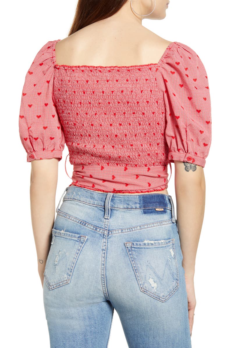4SI3NNA Allie Side Tie Crop Top, Alternate, color, 