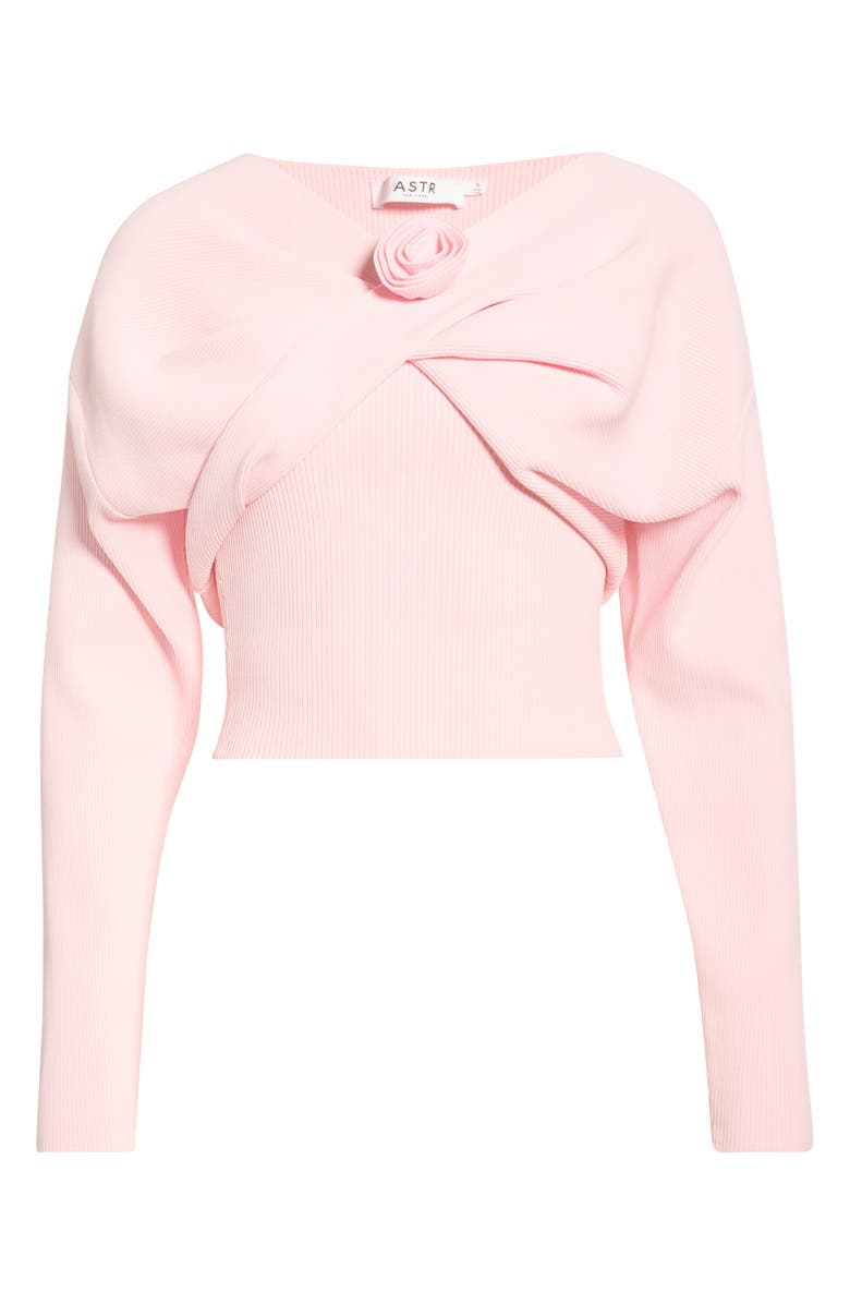 ASTR the Label Jasmyn Rib Crop Tube Top 
Bolero Set, Alternate, color, Soft Pink