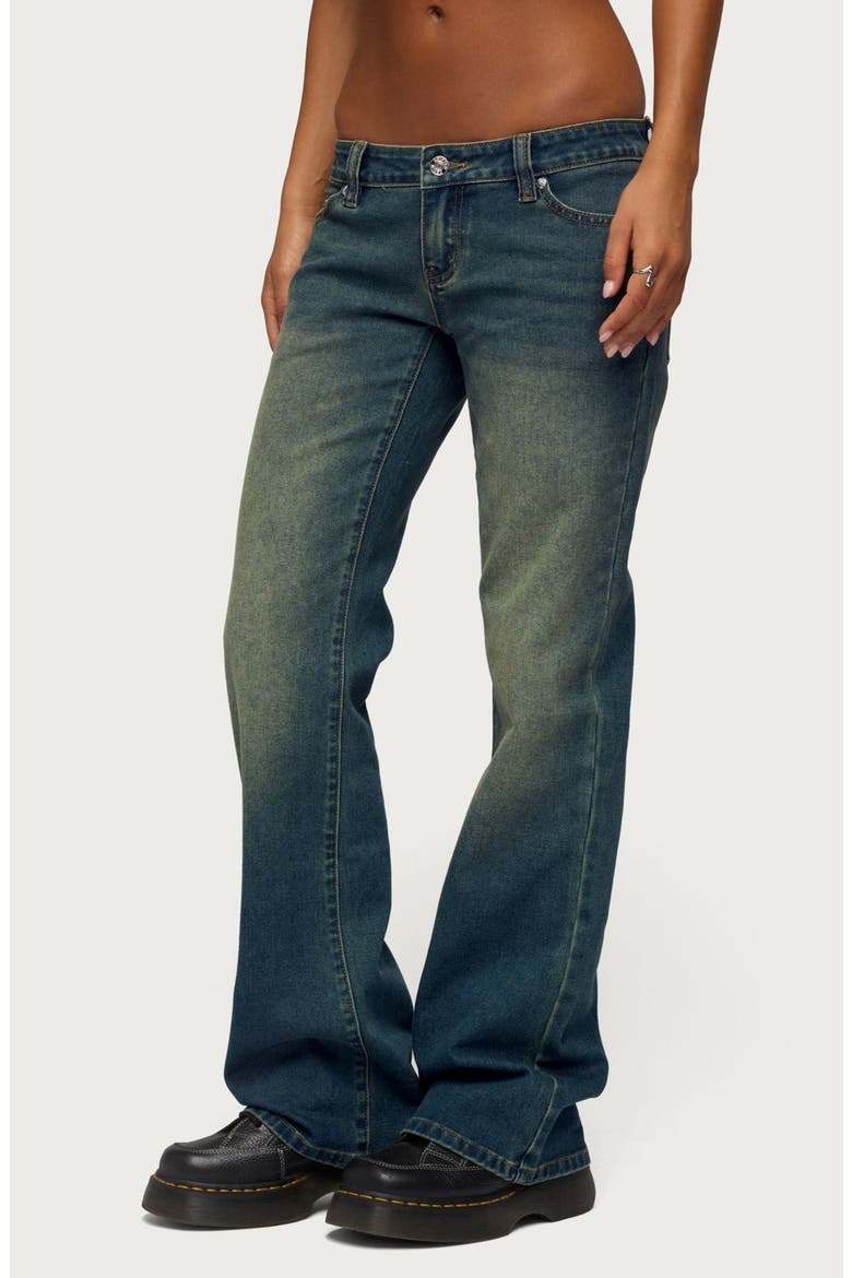 Moonie Low Rise Bootcut Jeans, Alternate, color, BLUE-WASHED