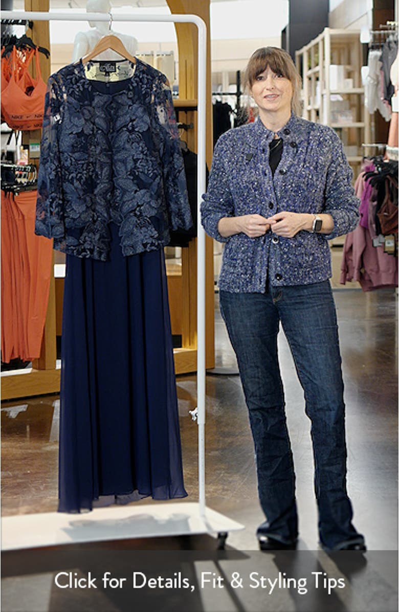 Mock Two-Piece Cocktail Dress with Jacket, sales video thumbnail