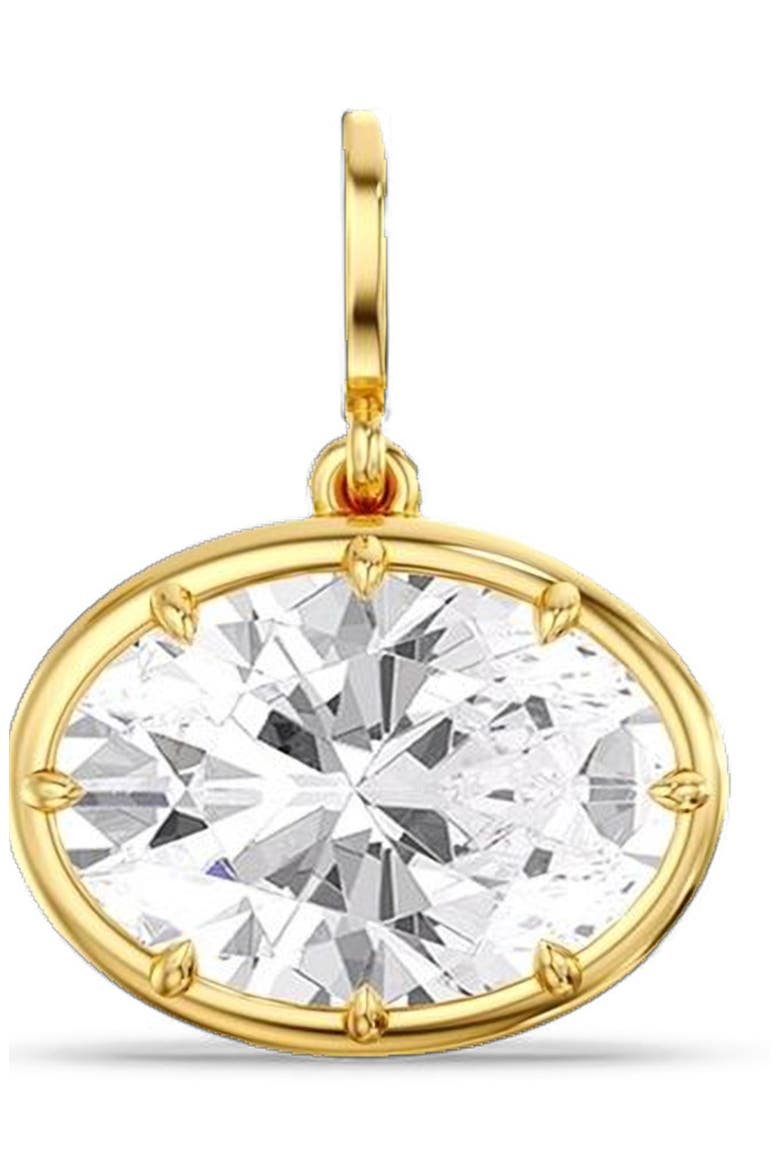 East West Oval Lola Lab Diamond Pendant Charm in 14K, Main, color, 5.00CTW