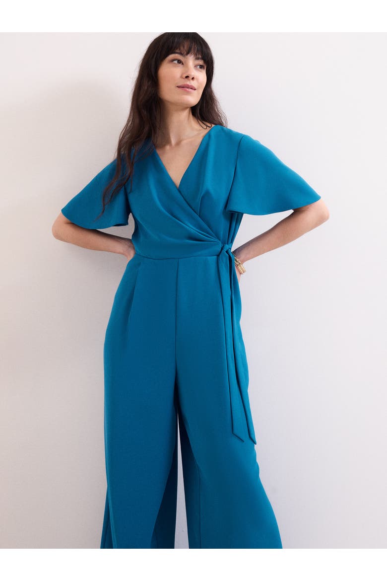 Julissa V-Neck Jumpsuit, Alternate, color, Blue