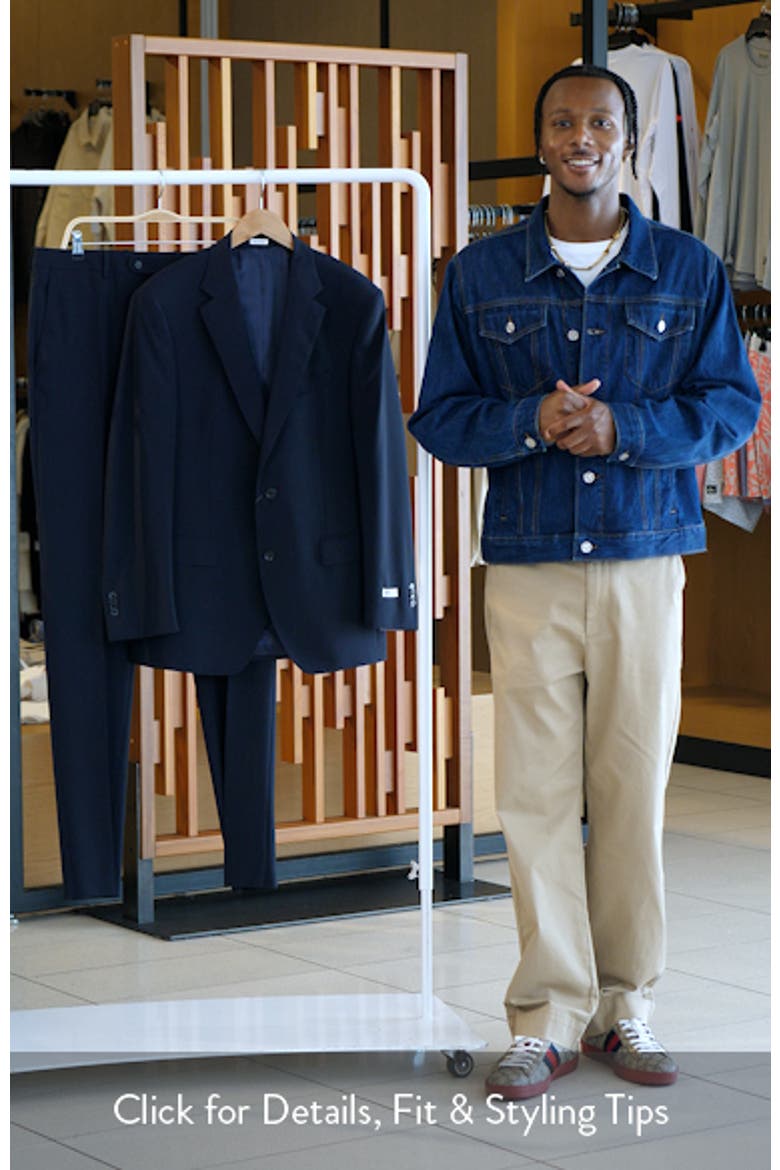 Flynn Classic Fit Navy Microcheck Wool Suit video