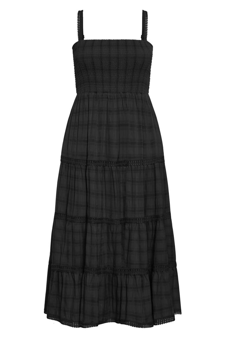 Dakota Tiered Maxi Sundress, Alternate, color, BLACK