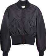 Saint Laurent Crop Bomber Jacket