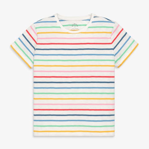 Adult Rainbow Stripe Easy Tee (Women's Fit)