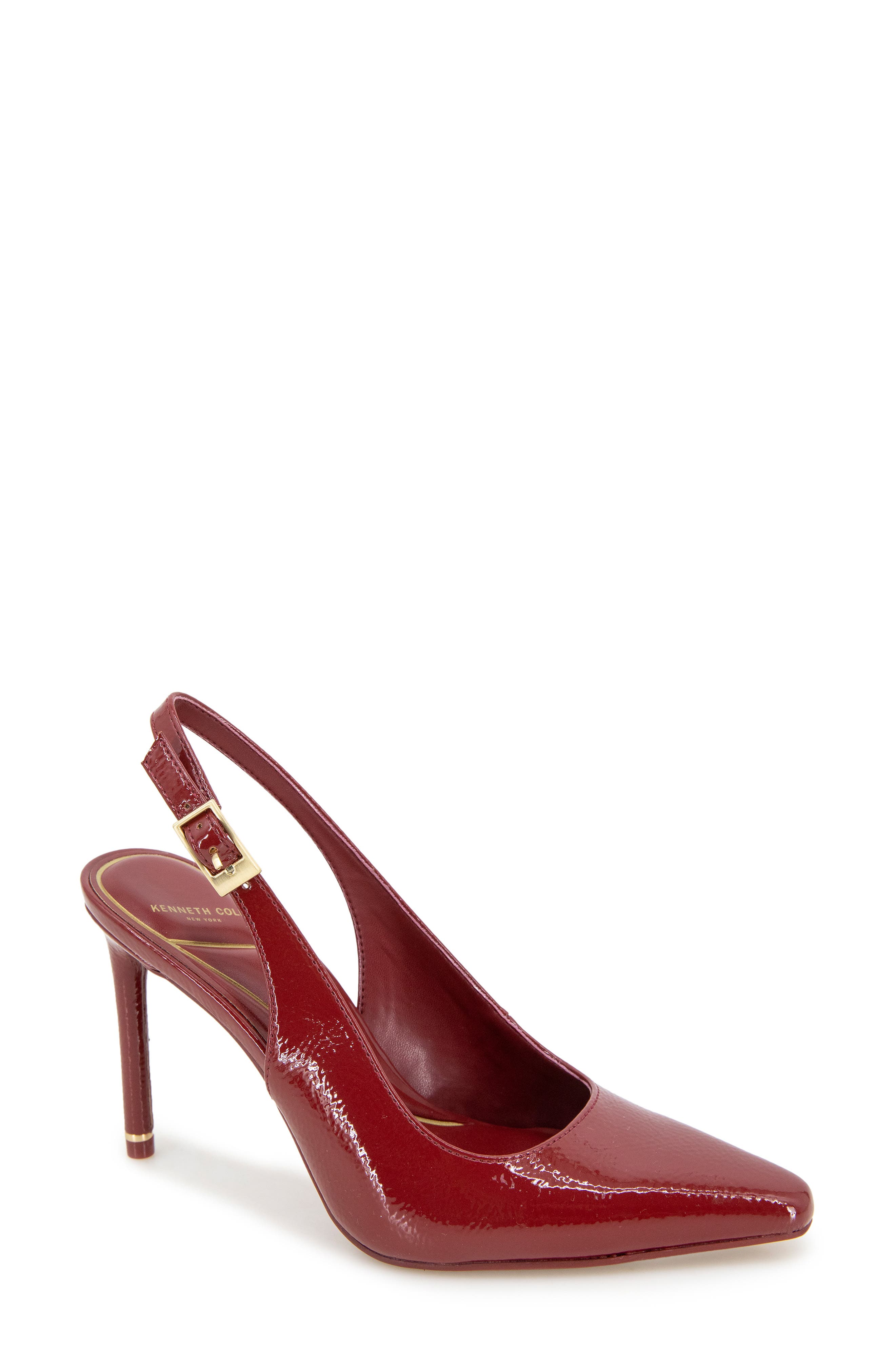 Kenneth Cole Quinnly Slingback Pump, Main, color, Rio Red Patent
