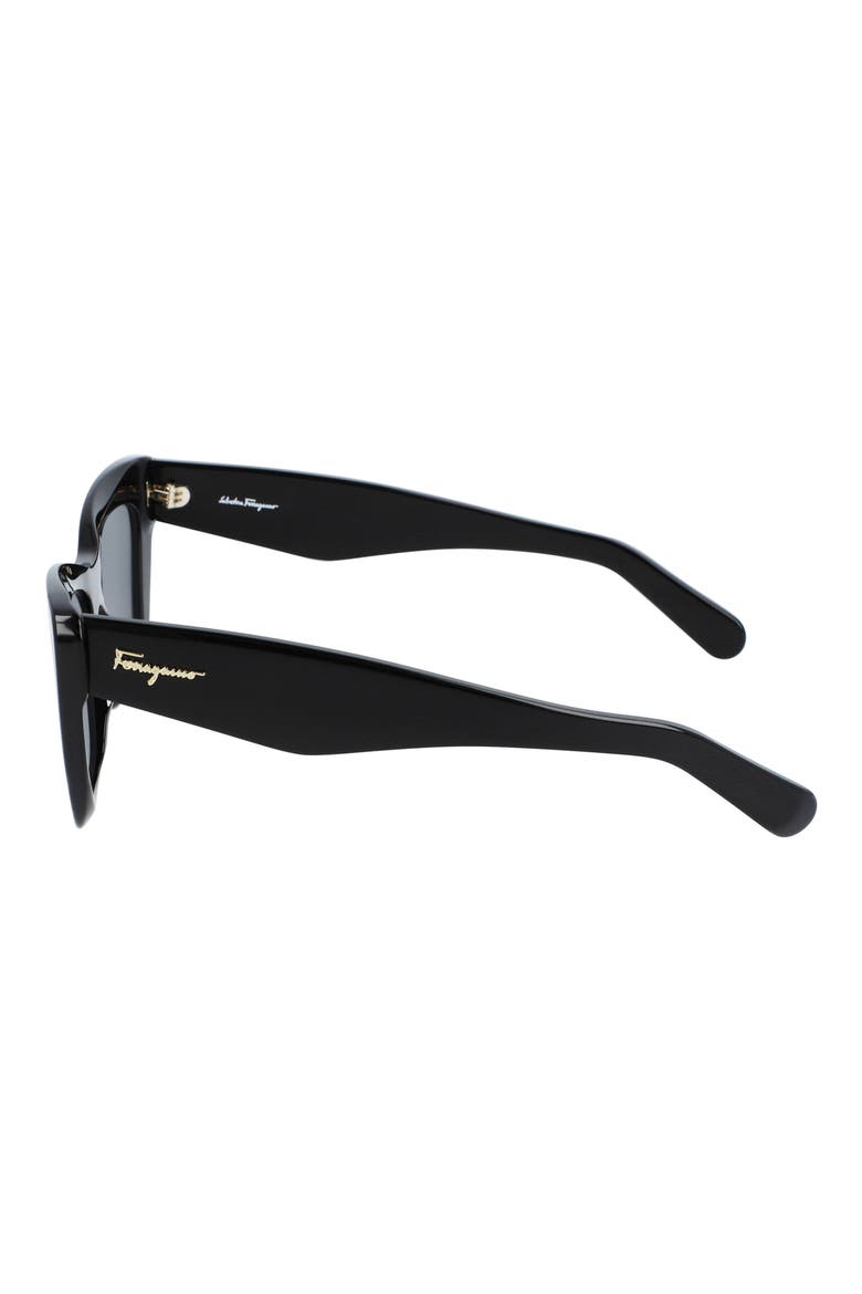 55mm Butterfly Sunglasses, Alternate, color, BLACK