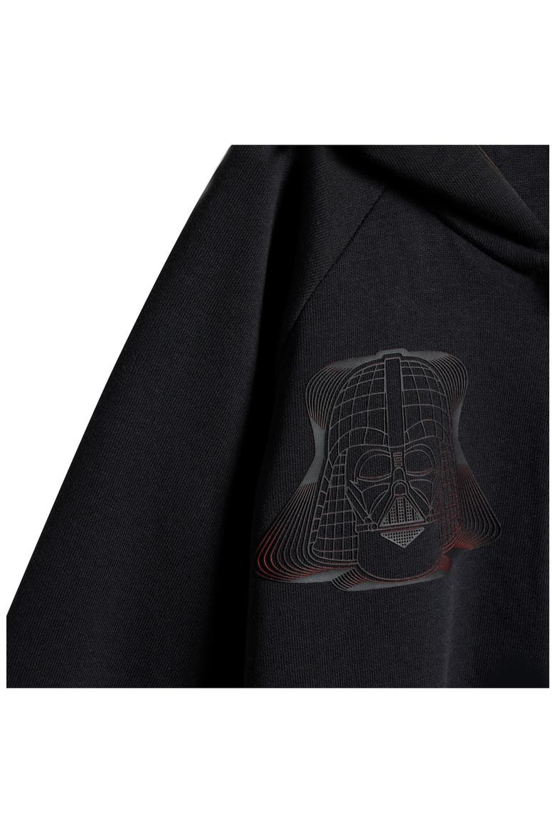 x Disney Z.N.E. 'Star Wars' Hooded Zip Romper, Alternate, color, BLACK/ BRIGHT RED