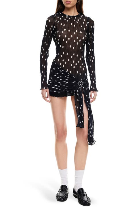 Ford Long Sleeve Dot Minidress