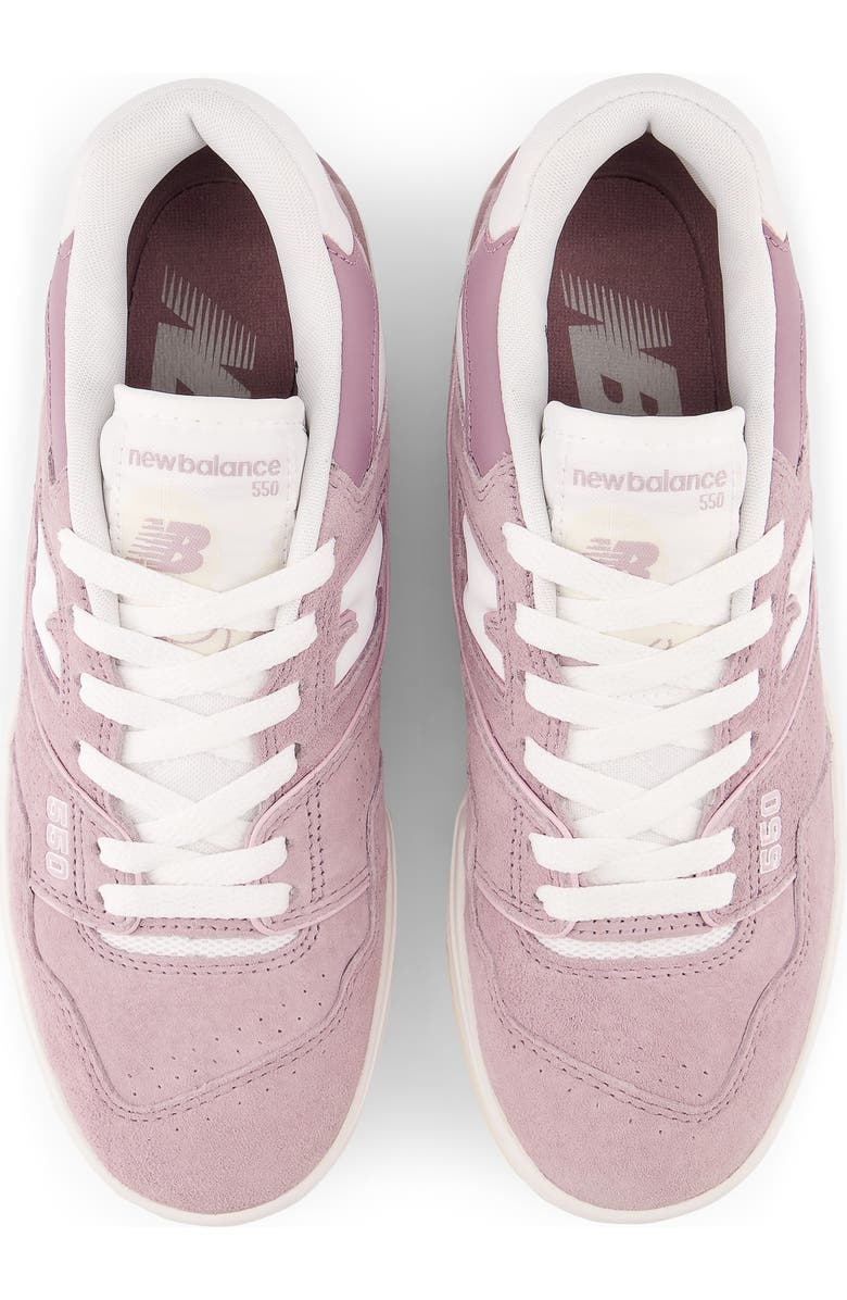 New Balance 550 Basketball Shoe, Alternate, color, Lilac Chalk/ Macadamia Nut