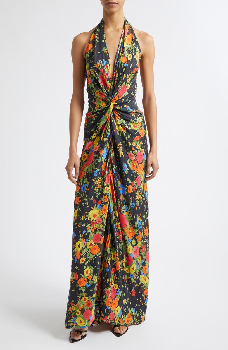 A.L.C. Mabel Gown, Main, color, Black/ Persimmon