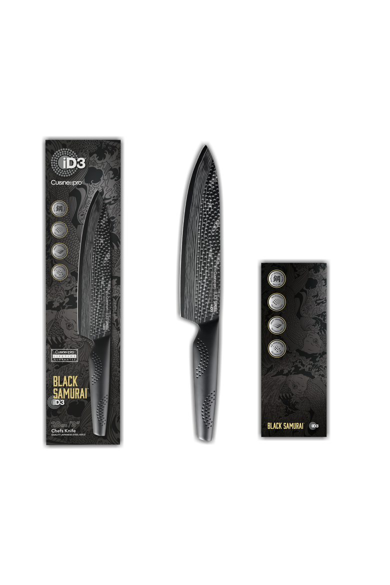 iD3® BLACK SAMURAI  8" Chef's Knife, Alternate, color, Black
