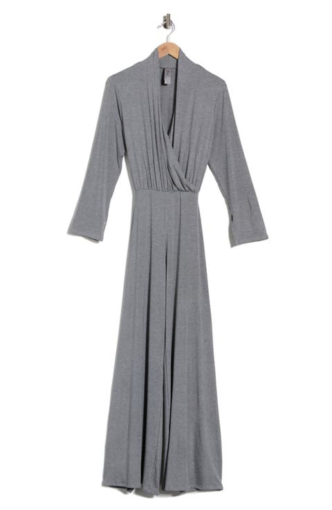 Surplice V-Neck Long Sleeve Jumpsuit
