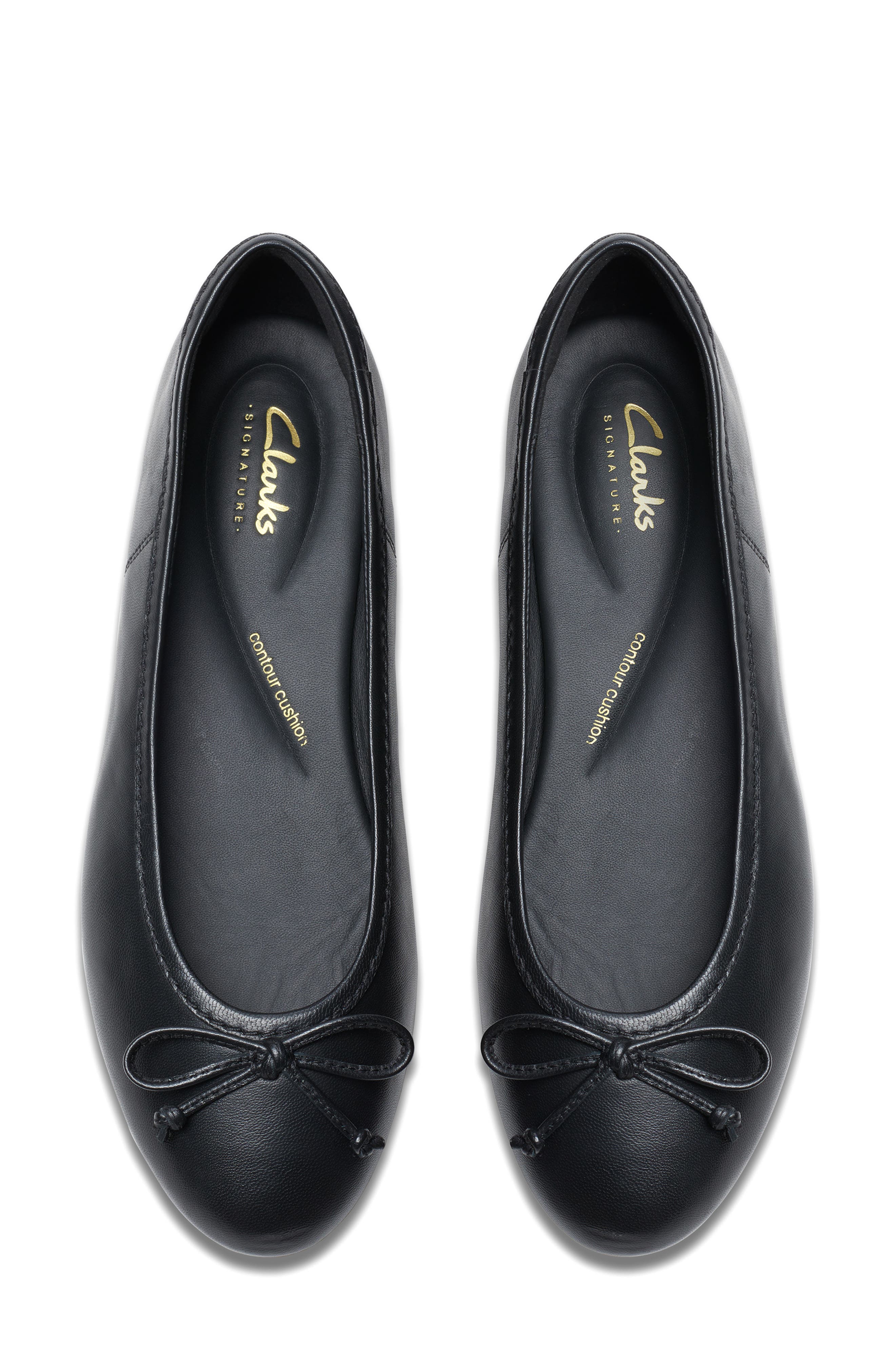 Clarks<sup>®</sup> Fawna Lily Ballet Flat, Alternate, color, Black Leather