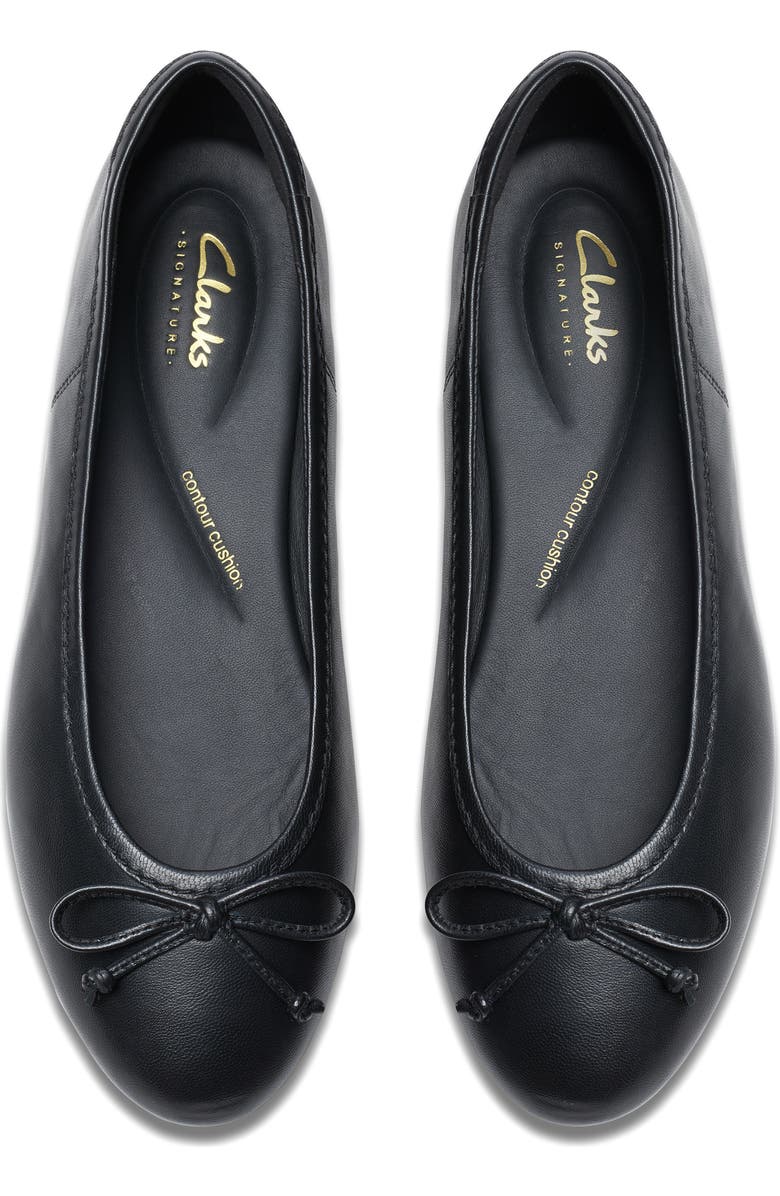Clarks<sup>®</sup> Fawna Lily Ballet Flat, Alternate, color, Black Leather