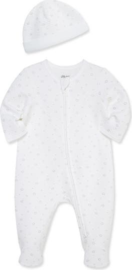 Stars Organic Cotton Blend Footie & Hat Set