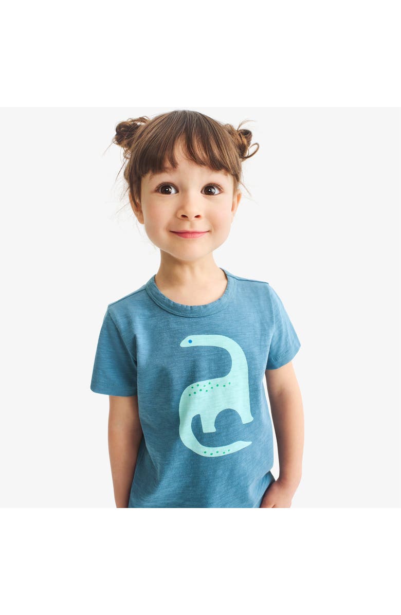 Primary Kids Dino Tee, Alternate, color, Slate Blue Dinosaur