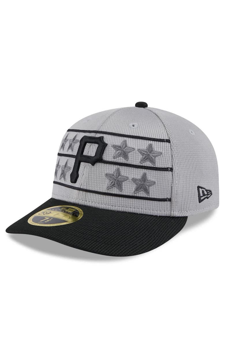 New Era Men's New Era  Gray/Black Pittsburgh Pirates 2025 Batting Practice Low Profile 59FIFTY Fitted Hat, Main, color, Gray