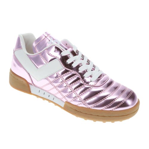 Pony Mens Madrid 82 Metallic Genuine Leather Premium Lace Up Athletic Sneaker Shoe In Rose Gold/white