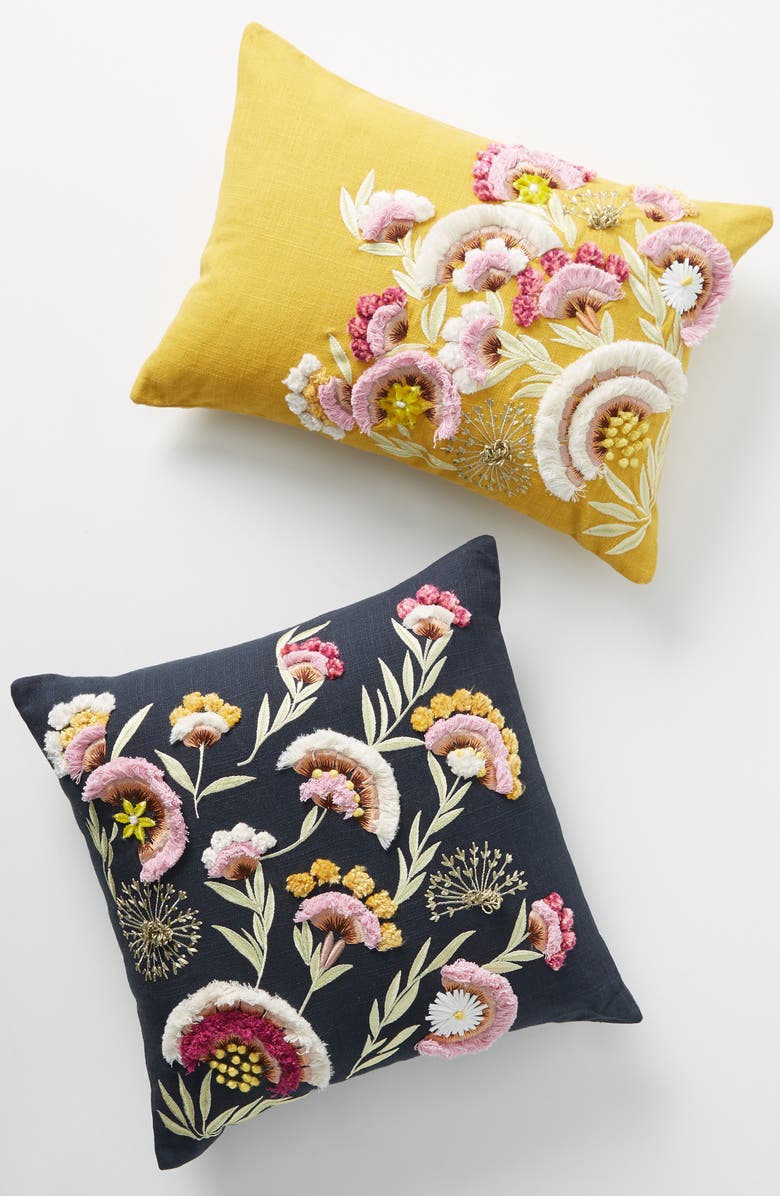 Anthropologie Home Olga Prinku Embroidered Odette Accent Pillow, Main, color,