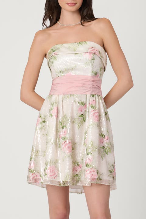 Rose Garden Sequin Midnight Sullivan Dress