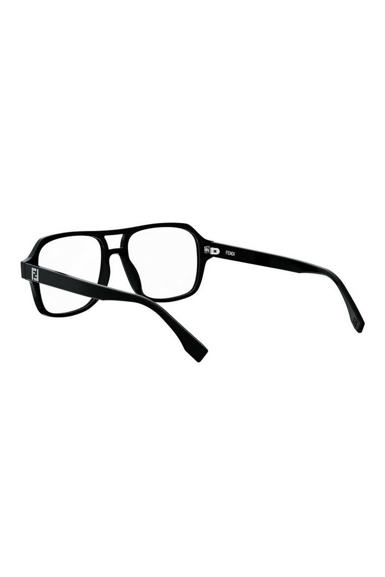 FF Squared 54mm Square Optical Glasses, Alternate, color, SHINY BLACK