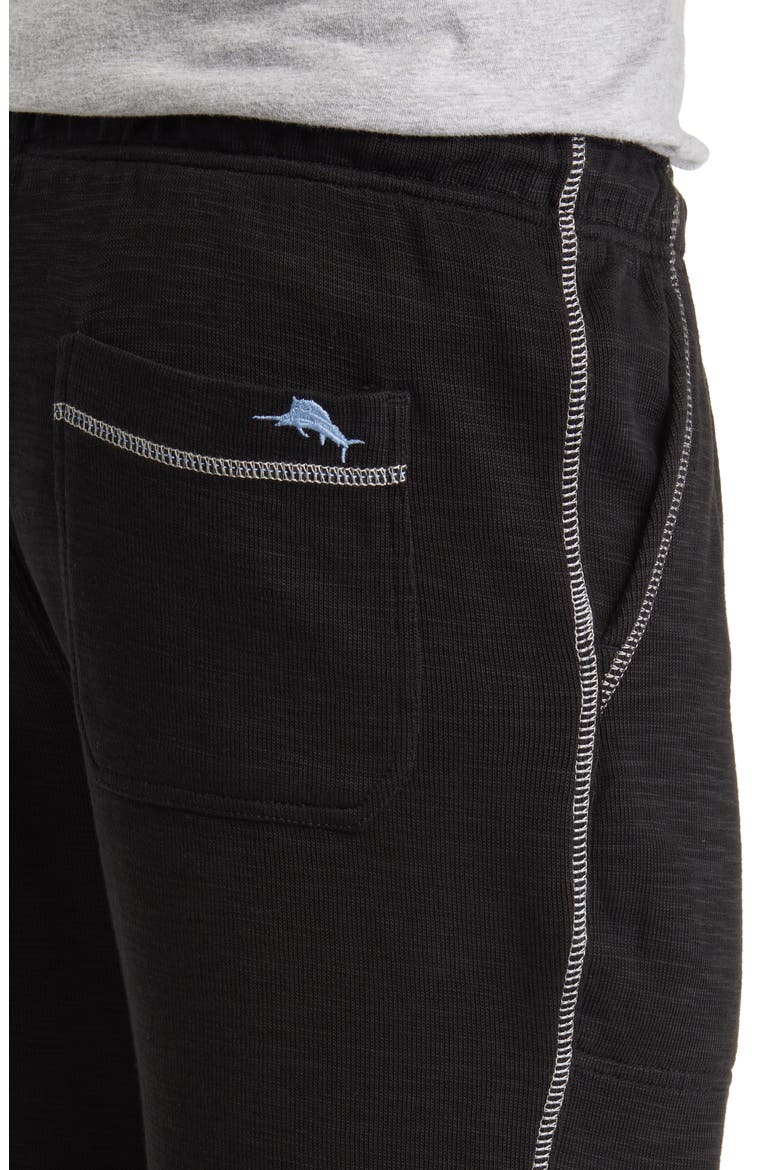 Tobago Tie Waist Knit Shorts, Alternate, color, BLACK