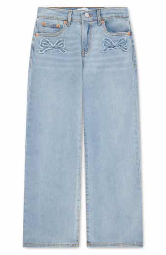 Kids' Bow Wide Leg Jeans