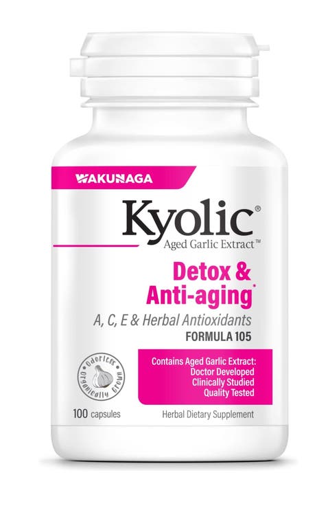 Garlic Extract Supplement for Detox and Healthy Aging Support with Milk Thistle 100 capsules(50 servings)