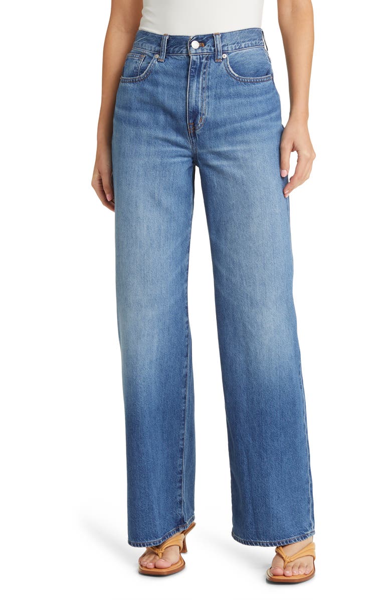 Madewell Superwide Leg Jeans, Main, color, Fannin Wash